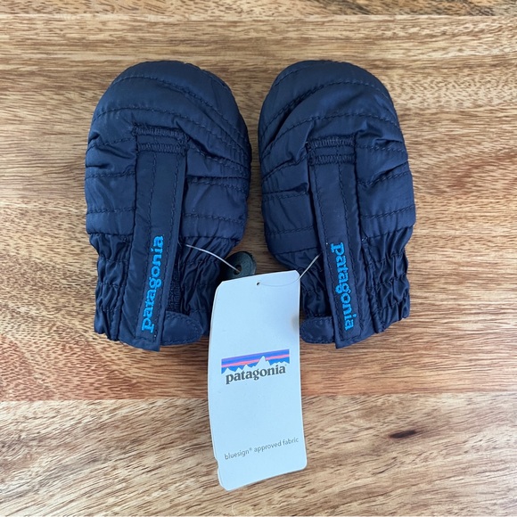 Patagonia Baby Puff Mitts Mittens 0-3 Months Navy Blue New NWT Winter Outerwear - Picture 1 of 8